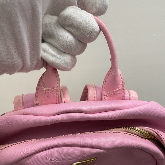 mcm pink backpack main image 10